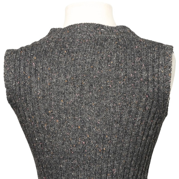 Sweater Cardigan Vest Cable Knit Belted Gray Women’s Size S One Step Up - Picture 9 of 10